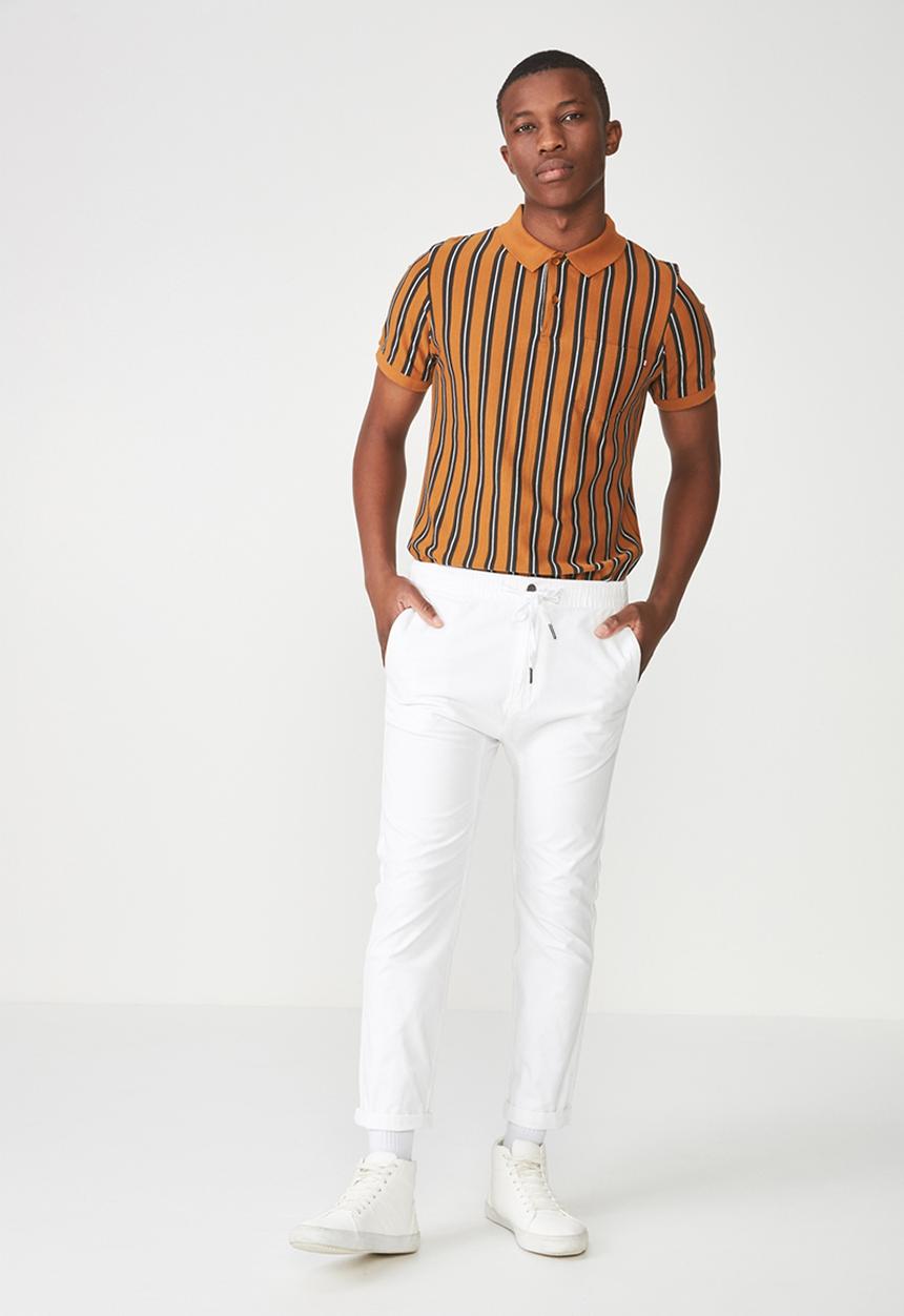 Cotton On - Icon polo - mustard & black 