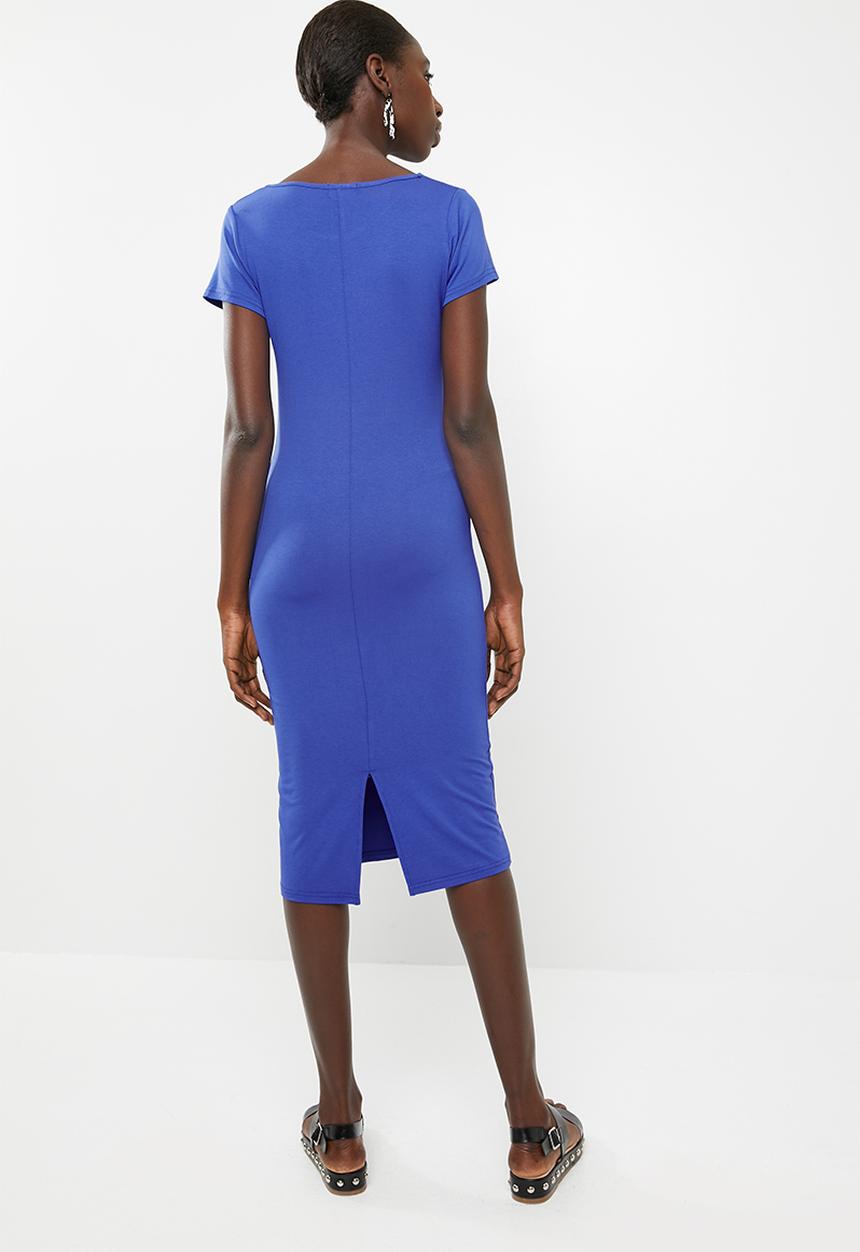 c(inch) - Fitted T-shirt dress - blue