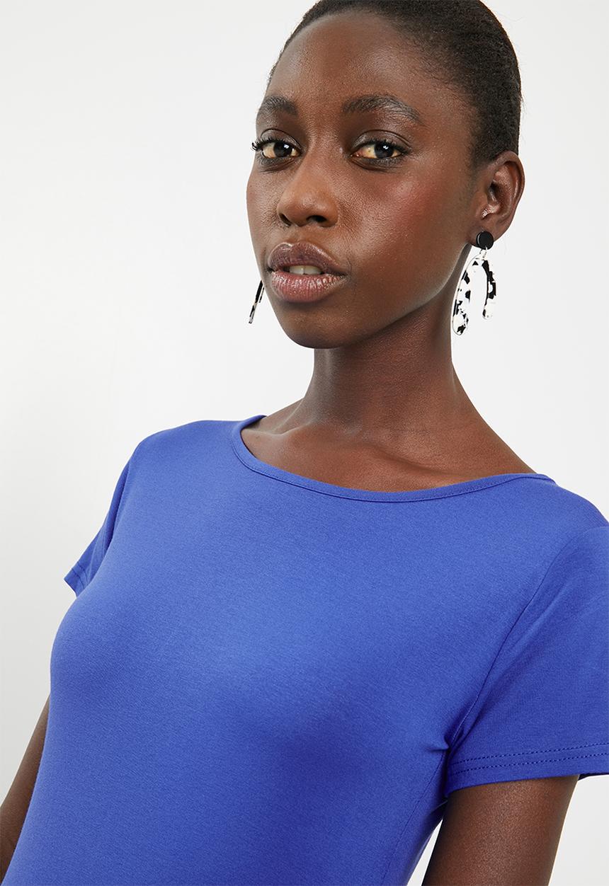 c(inch) - Fitted T-shirt dress - blue