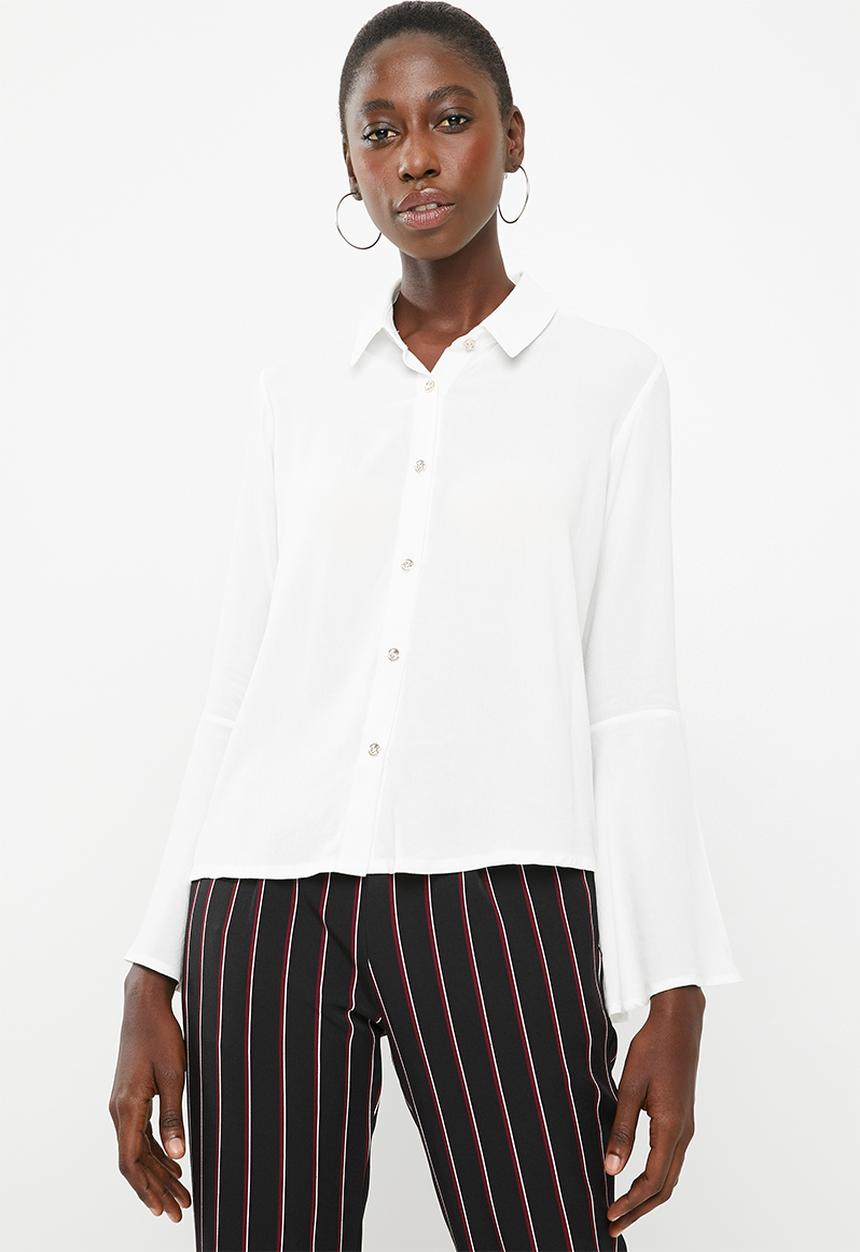 Superbalist - Bell sleeve shirt - cream
