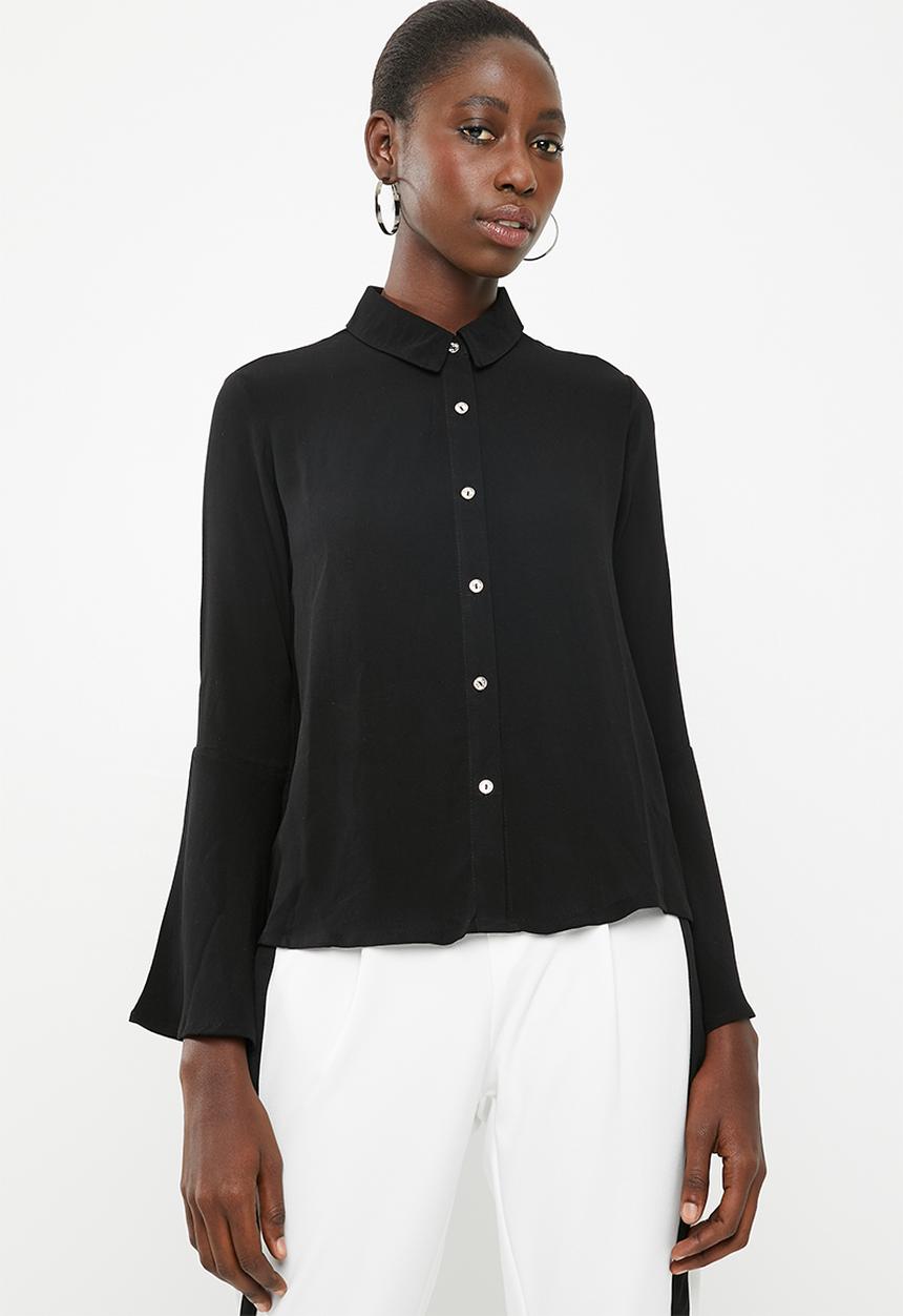 Superbalist - Bell sleeve shirt - black