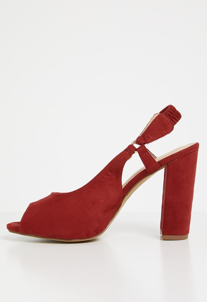 Ankle Strap Heel - Red