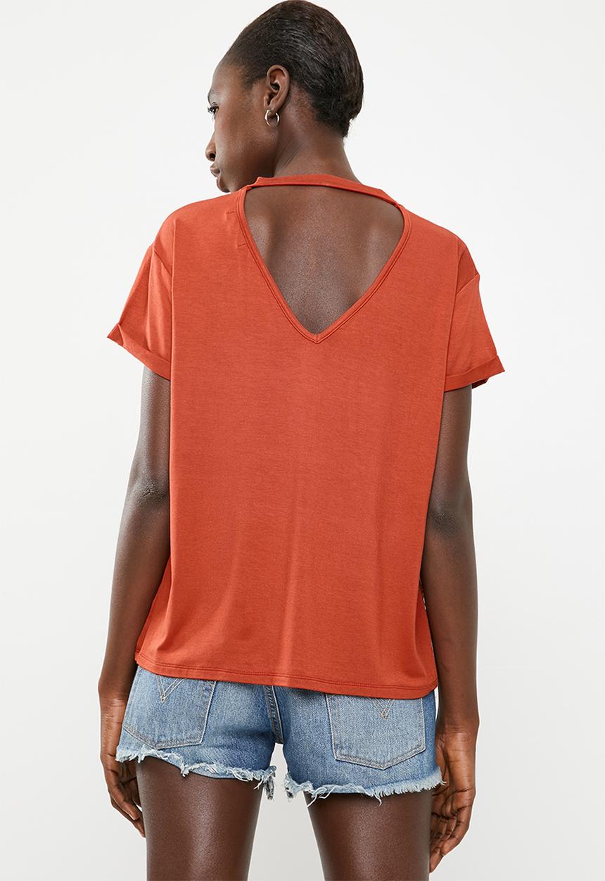 Superbalist - Tee with v back - tan