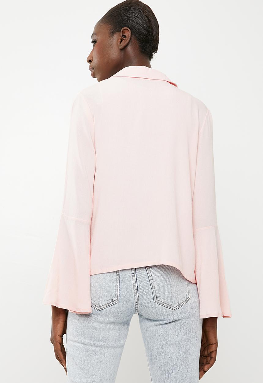 Superbalist - Bell sleeve shirt - pink