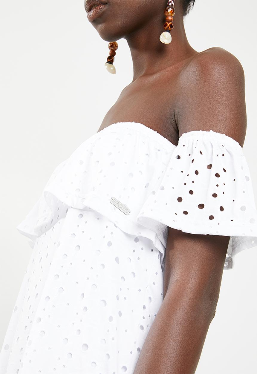 Rip Curl - Sea jewel off shoulder dress - white