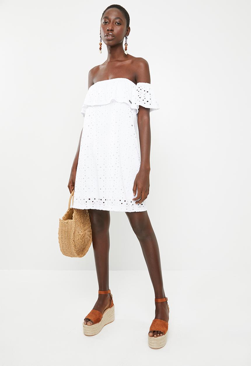 Rip Curl - Sea jewel off shoulder dress - white
