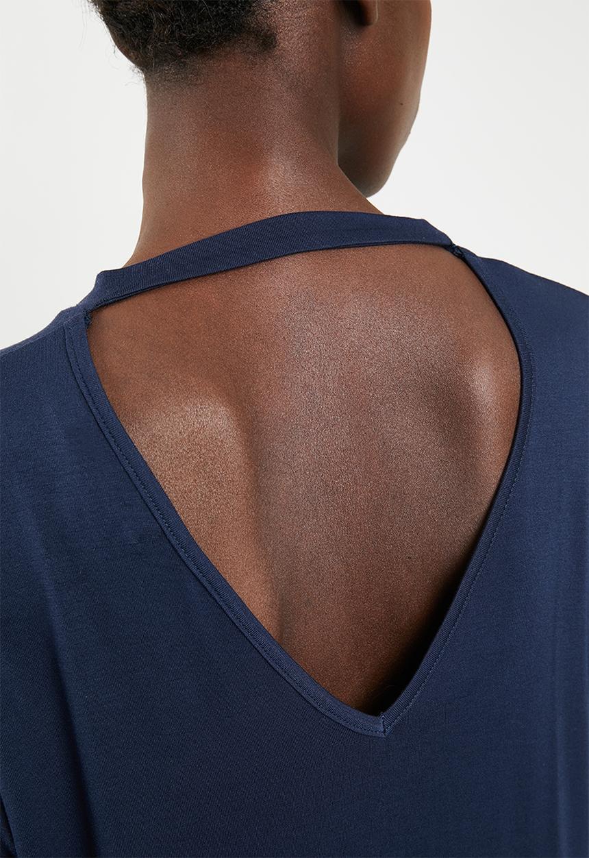 Superbalist - Tee with v back - blue