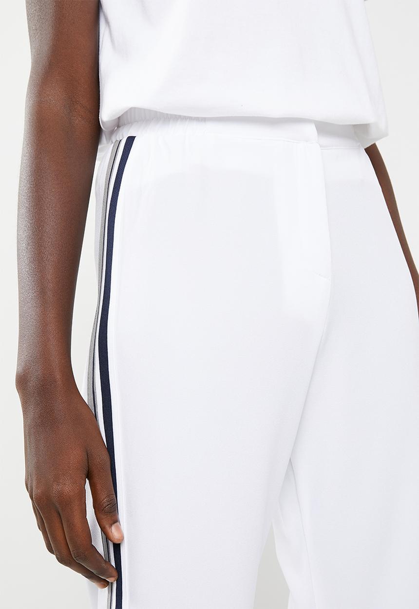 STYLE REPUBLIC - Racing stripe smart pants - white