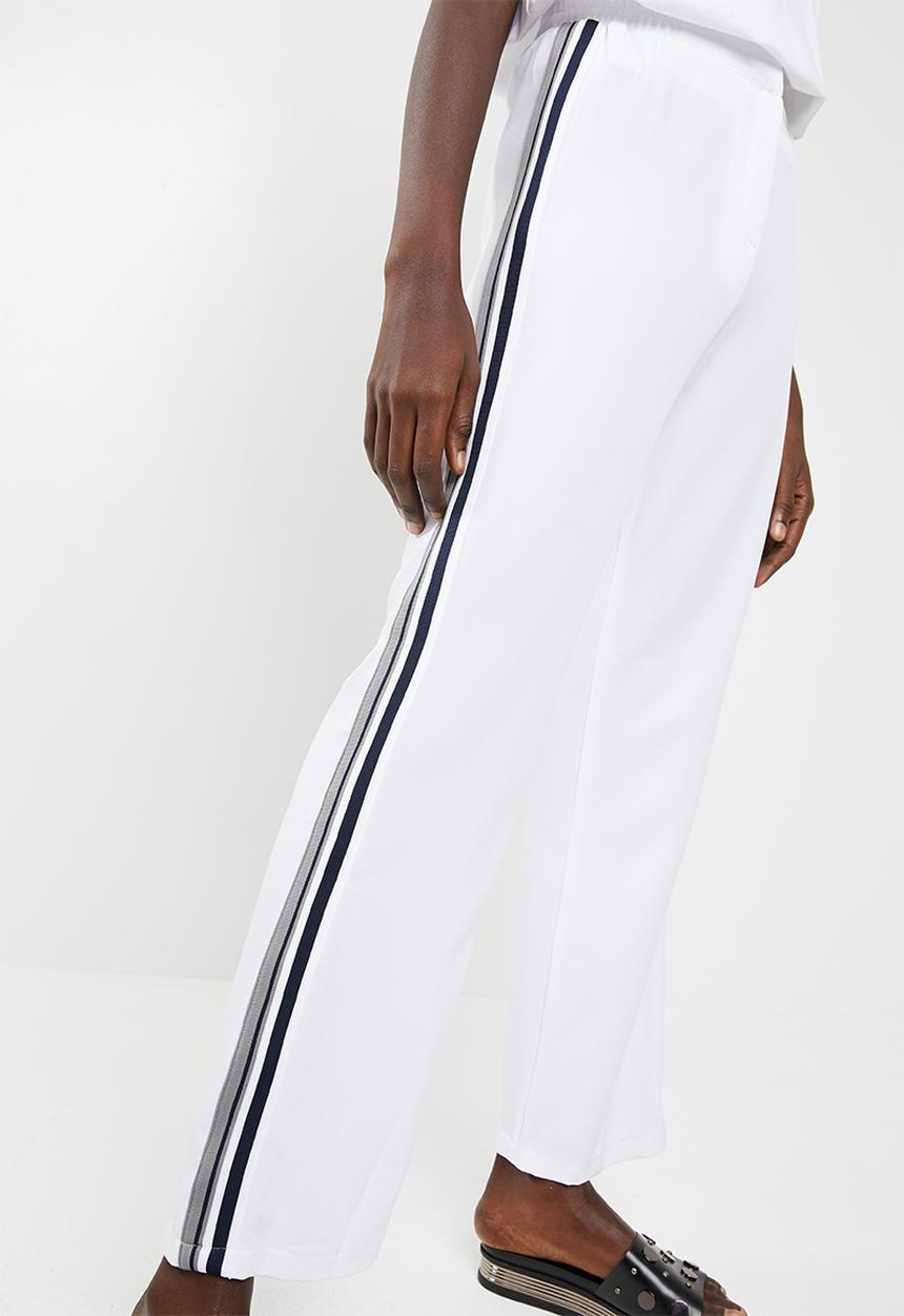 STYLE REPUBLIC - Racing stripe smart pants - white