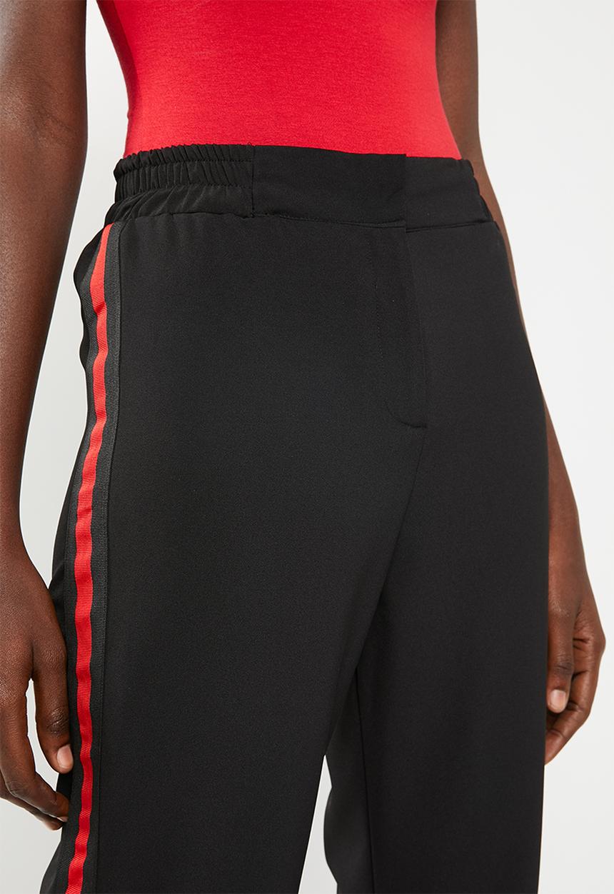STYLE REPUBLIC - Racing stripe smart pants - black