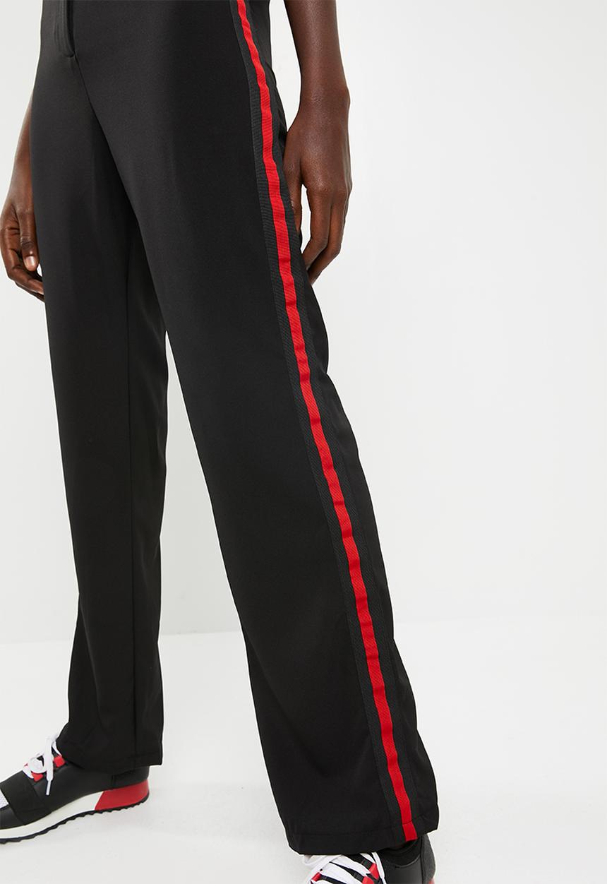 STYLE REPUBLIC - Racing stripe smart pants - black