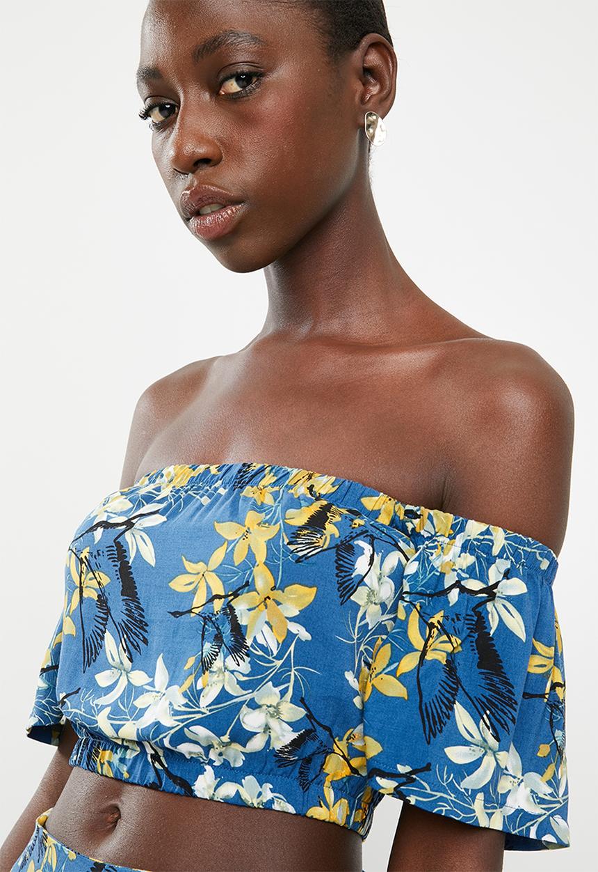 STYLE REPUBLIC - Bardot crop top - multi