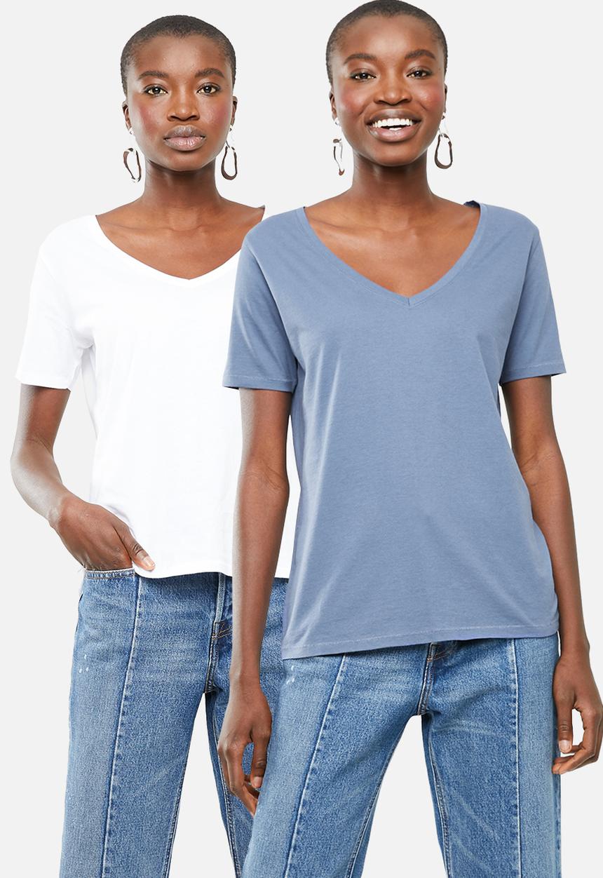 Superbalist - 2PK BF tee - blue & white