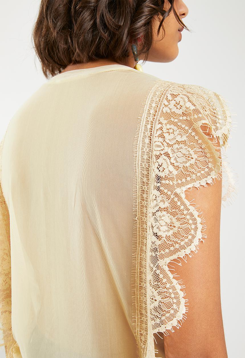 ONLY - Eduna lace blouse - peach
