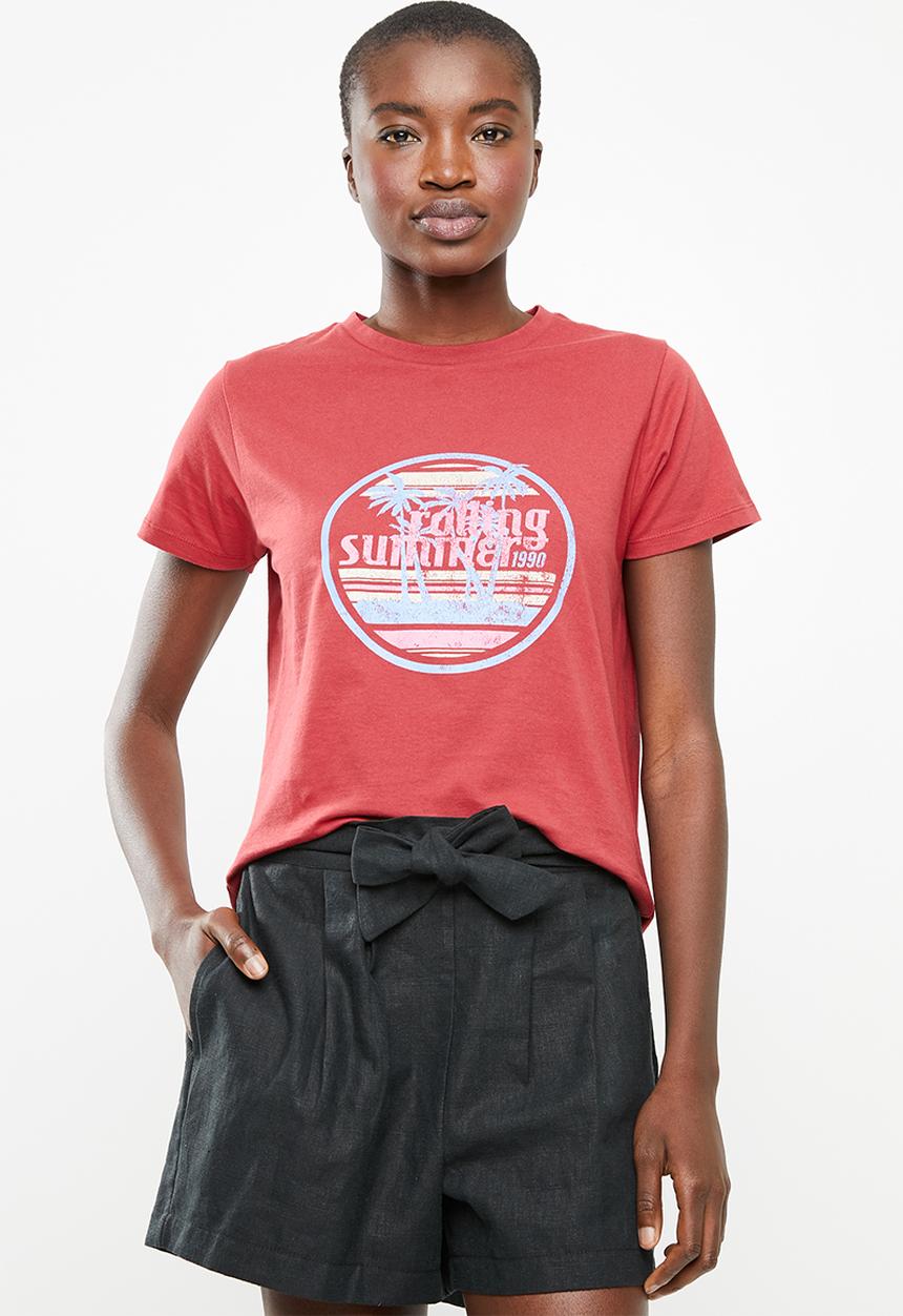 Superbalist - Rolling summer short sleeve tee - red