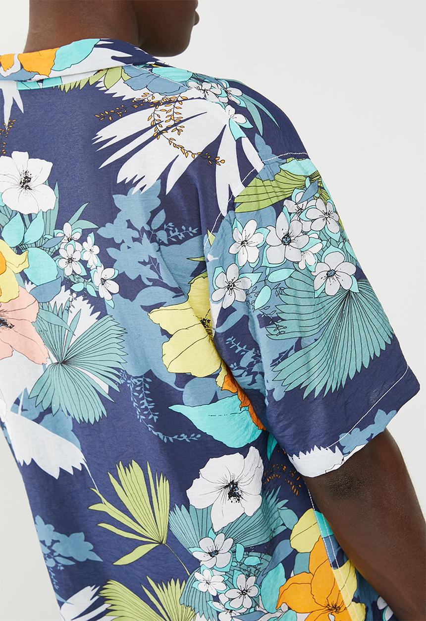 STYLE REPUBLIC - Hibiscus bowler shirt - multi