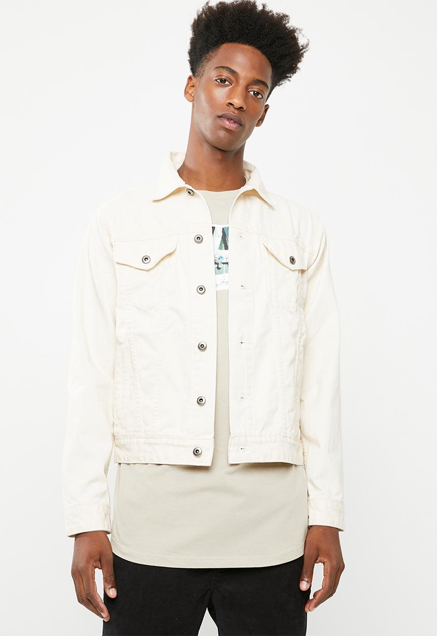 Superbalist - Colour Slim Denim Trucker Jacket - ecru