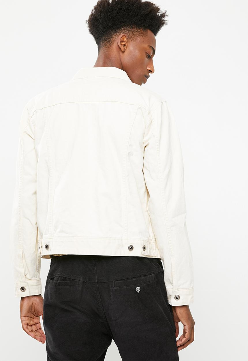 Superbalist - Colour Slim Denim Trucker Jacket - ecru