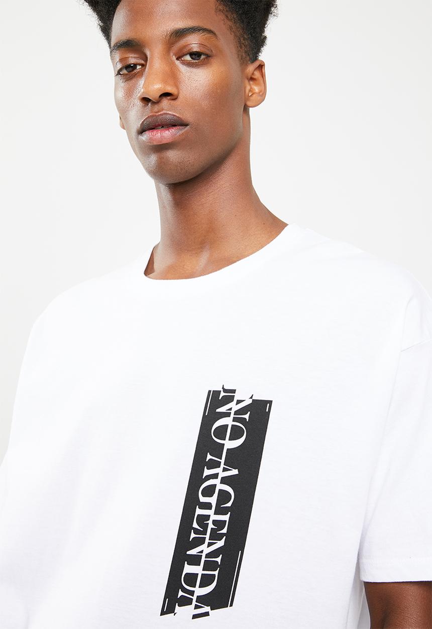 Superbalist - Printed loose fit tee - white 