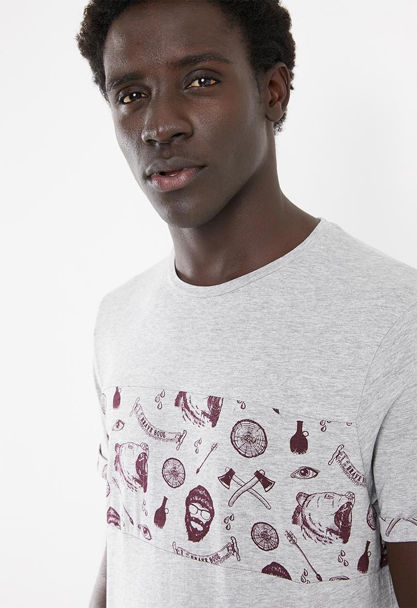 Brave Soul - Jasper T-shirt - grey