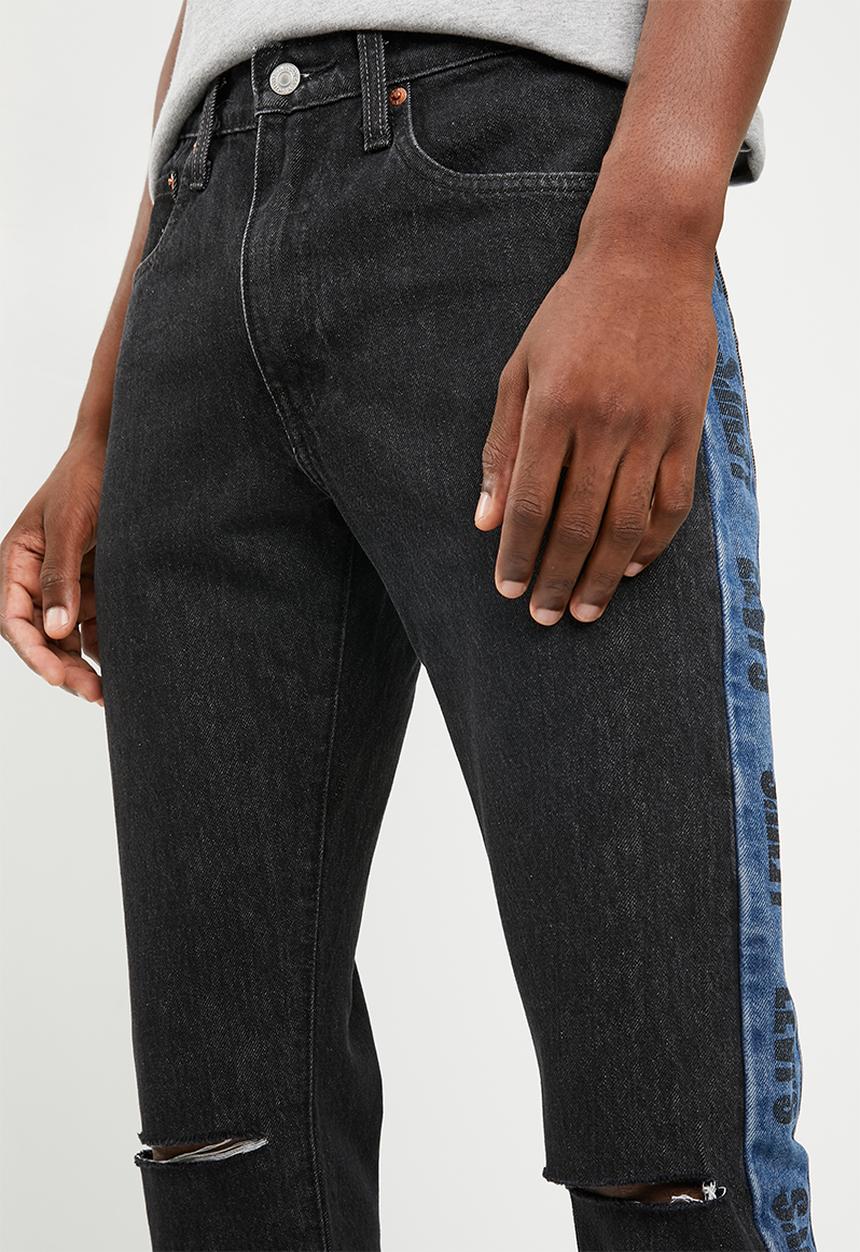 Levi’s® - Ball stack stripe two pointer destruction jeans - black & blue