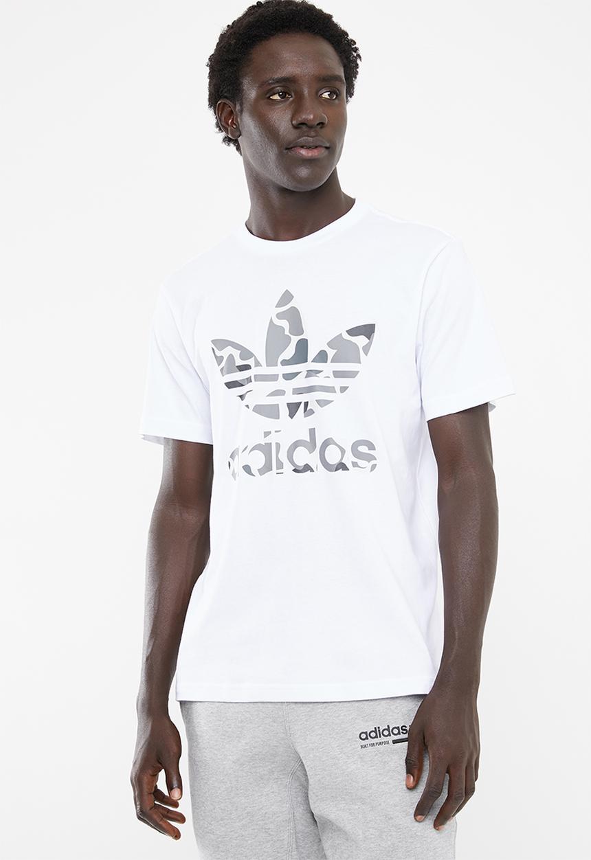 adidas Originals - Mens camo trefoil tee - white