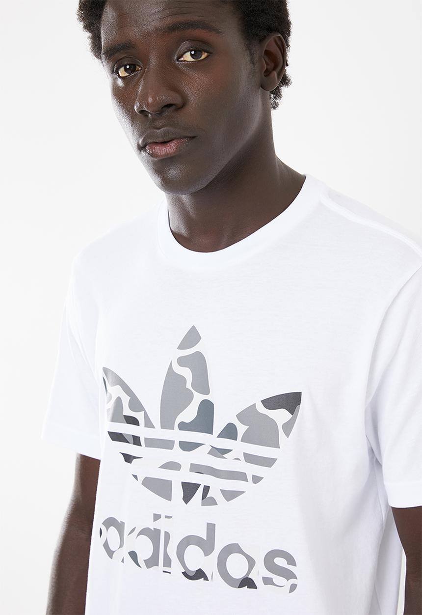 adidas Originals - Mens camo trefoil tee - white