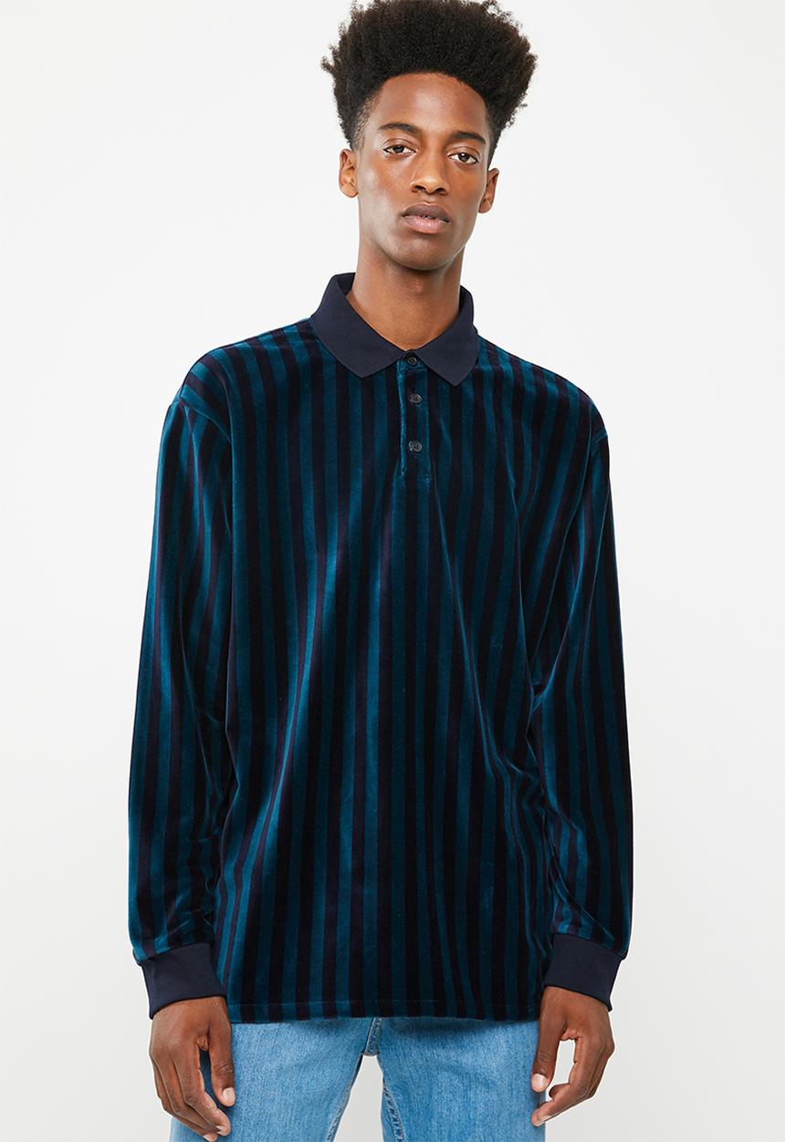 Levi’s® - Long sleeve polo hydrus maritime tee - green & navy 