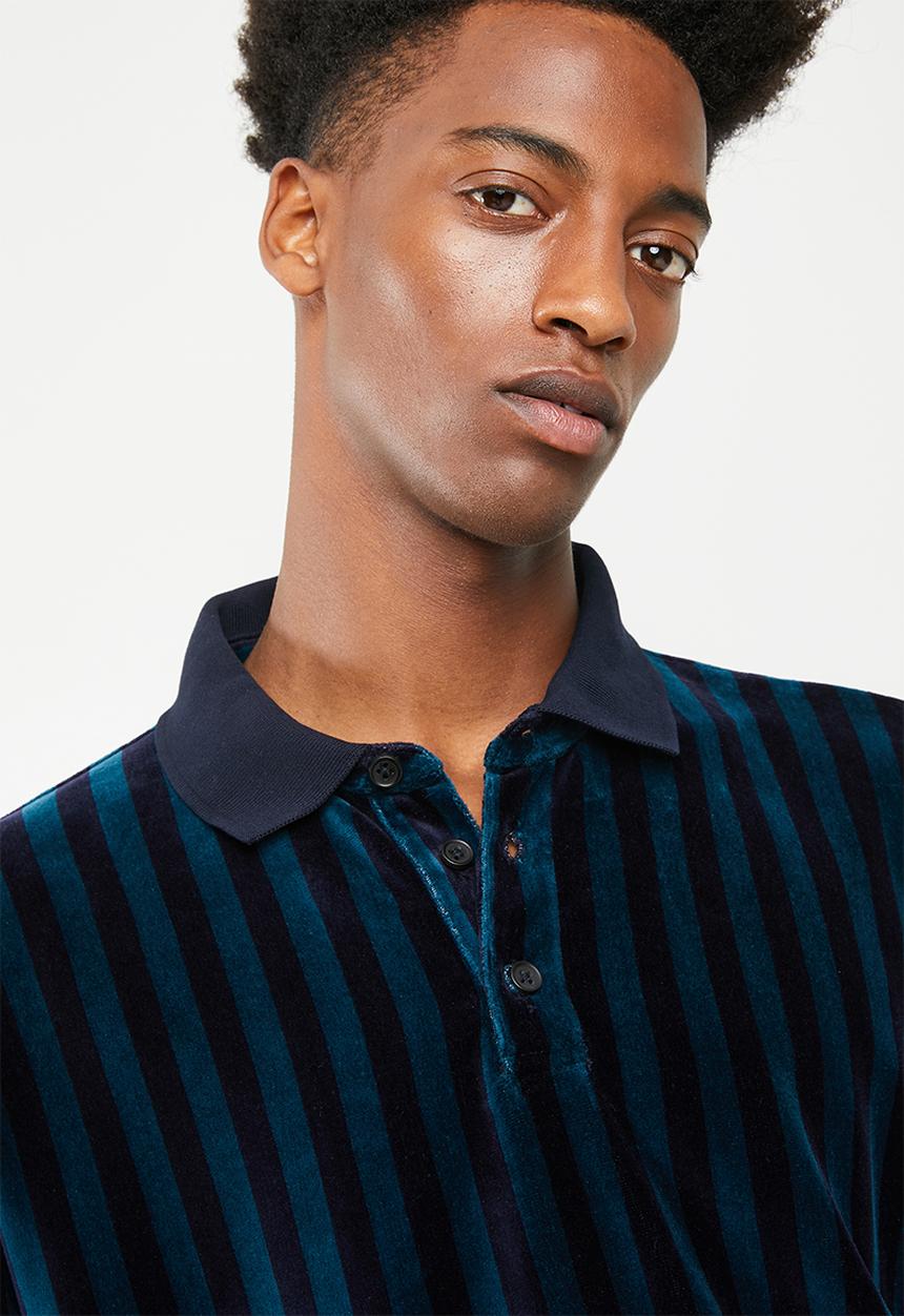 Levi’s® - Long sleeve polo hydrus maritime tee - green & navy 