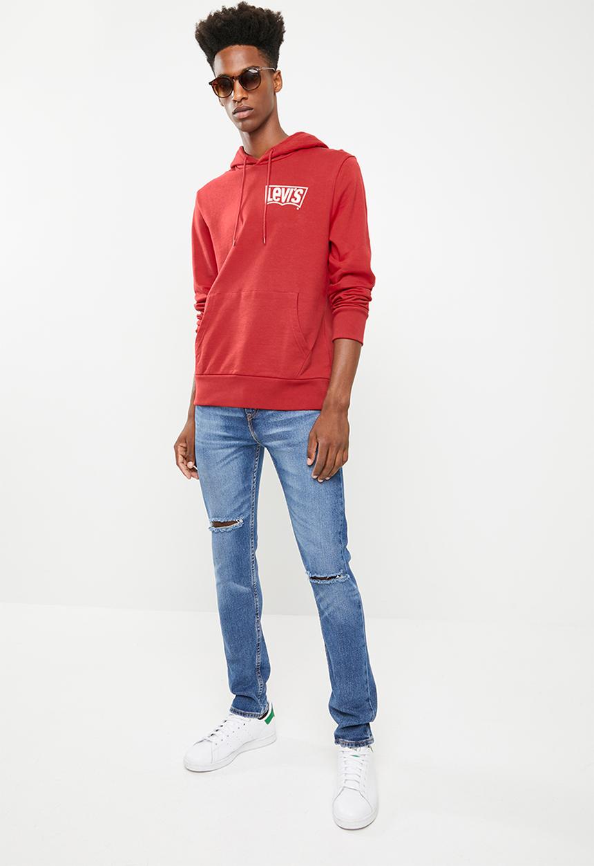 Levi’s® - Graphic long sleeve hoodie - red