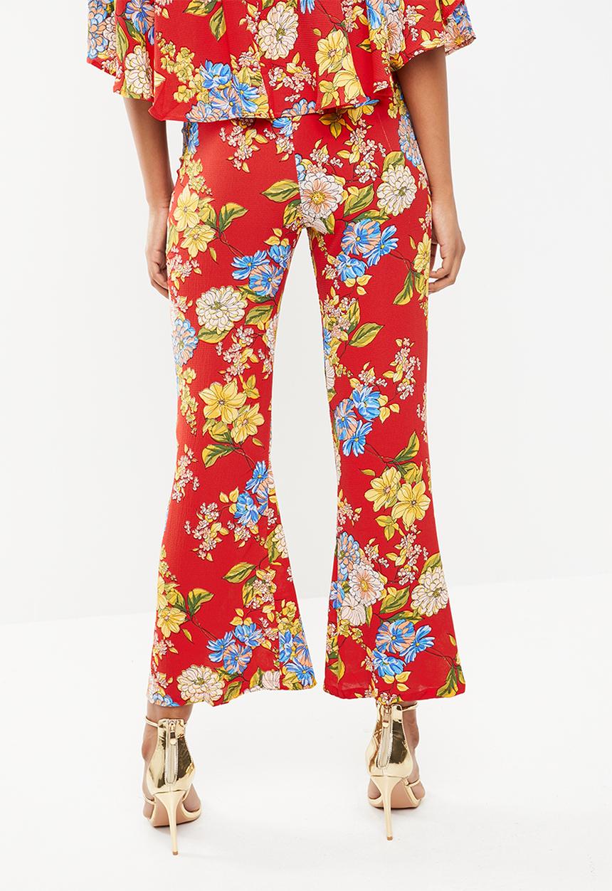 STYLE REPUBLIC - Highwaisted satin smart pants - red