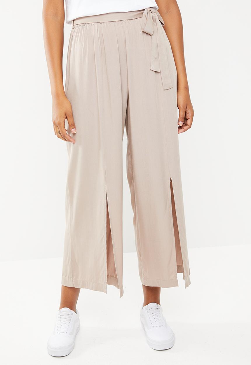 STYLE REPUBLIC - Wide leg paperbag pants  - beige