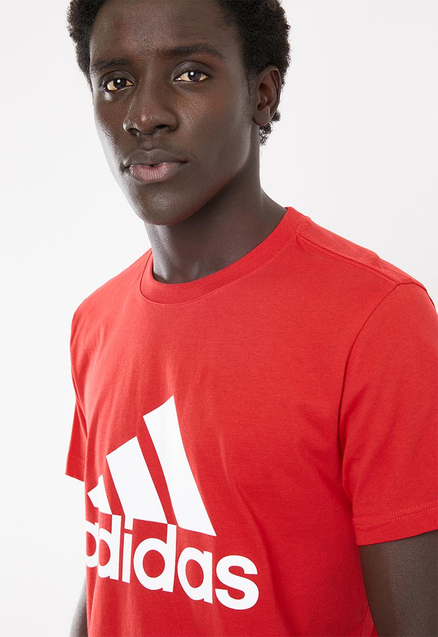 adidas Performance - Adidas essential linear cotton tee - red