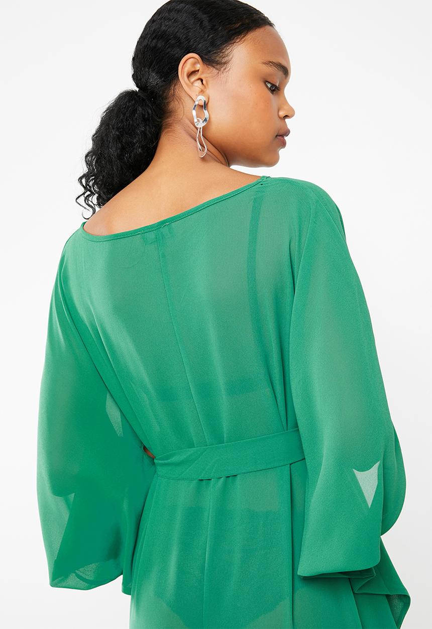 STYLE REPUBLIC - Dramatic kaftan maxi dress emerald - green