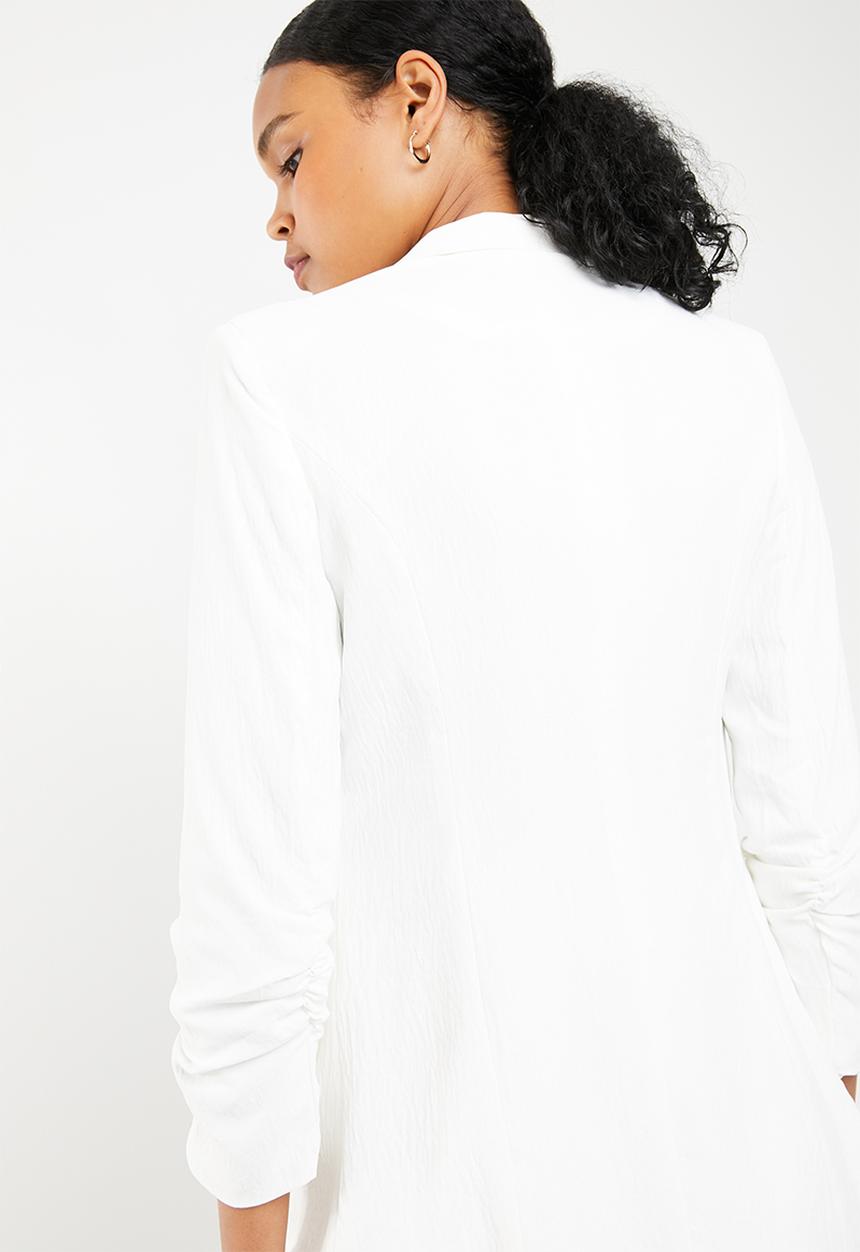 STYLE REPUBLIC - Ruched sleeve soft blazer - white