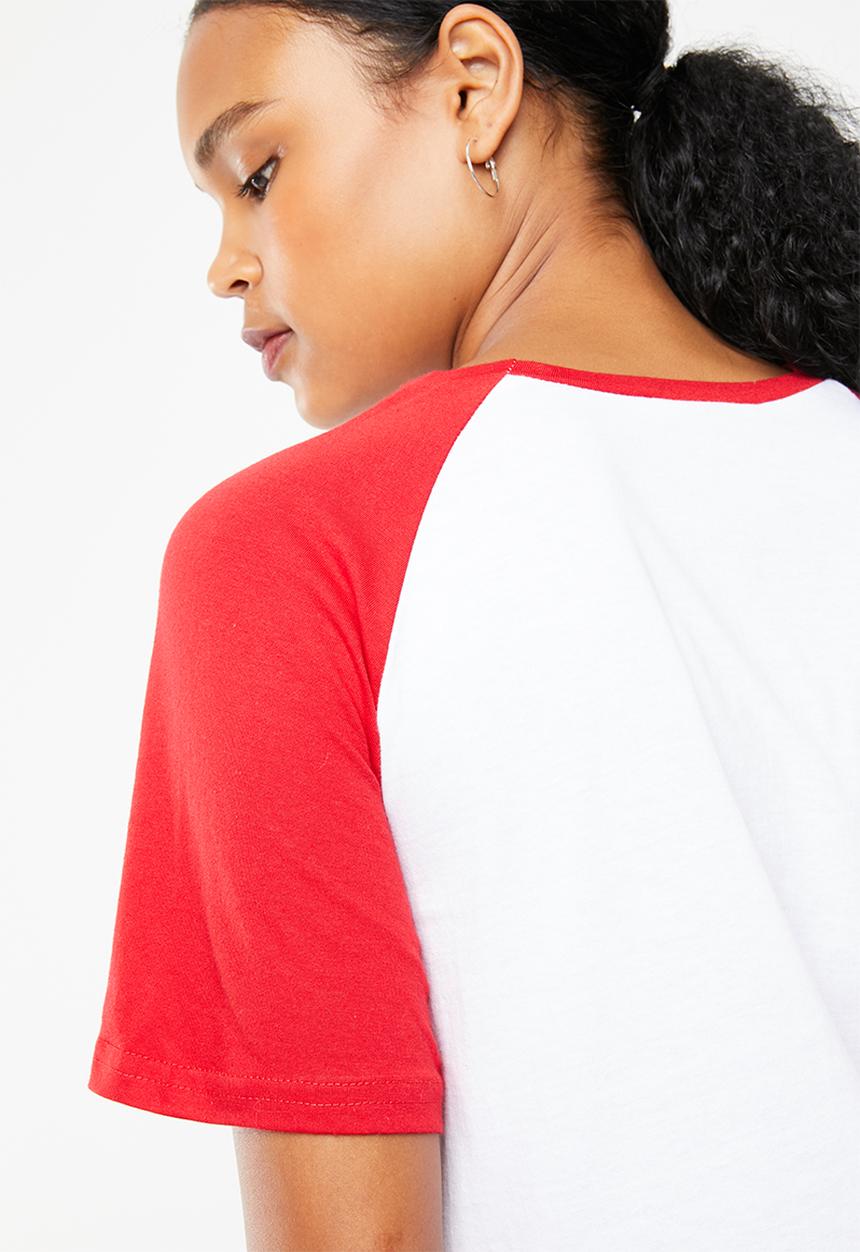 Superbalist - Raglan printed tee - white