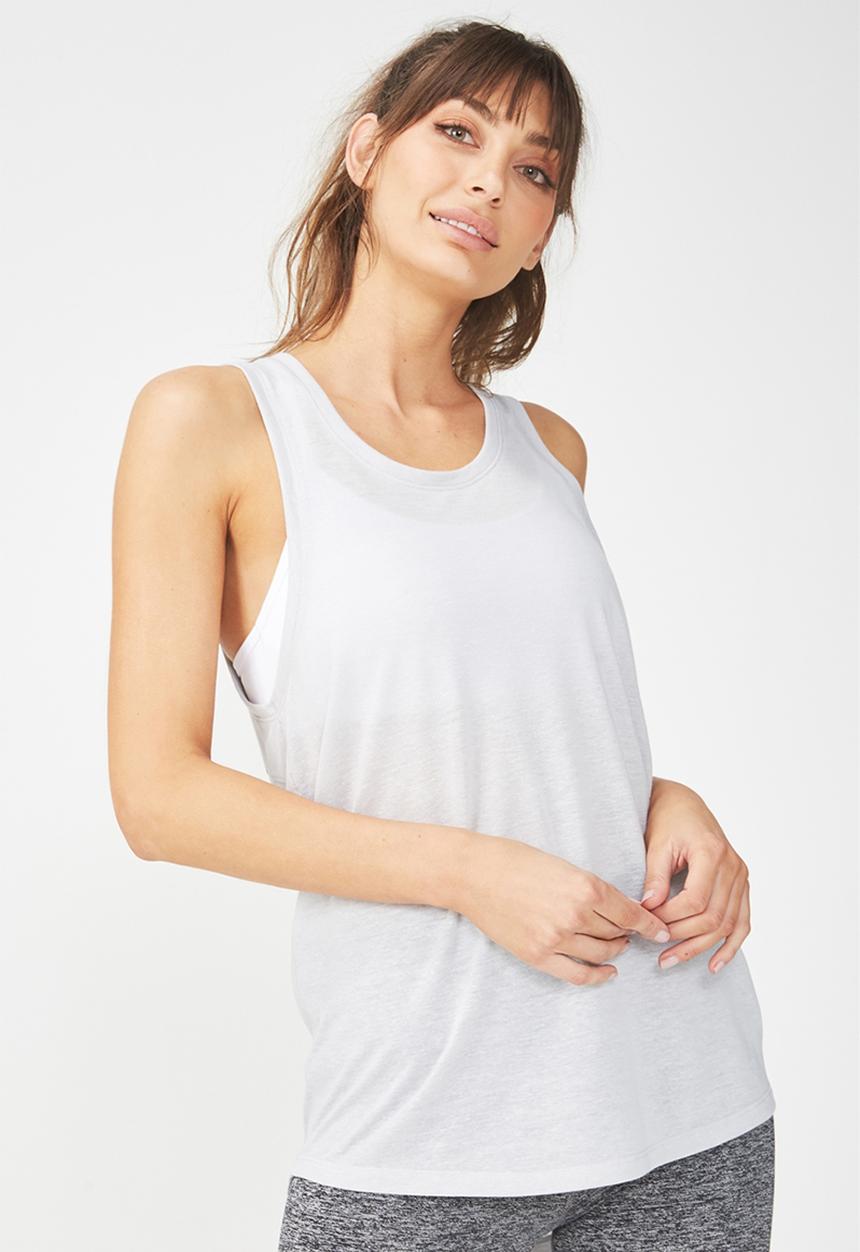 Cotton On - Slouchy scoop neck tank - grey 