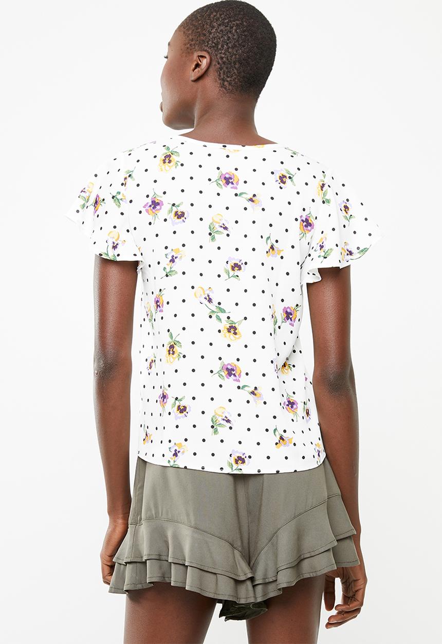 Superbalist - Flutter sleeve blouse - multi