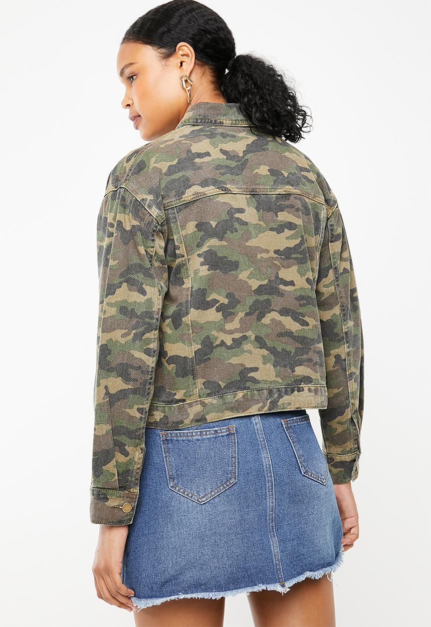 Superbalist - Camo denim jacket - khaki green