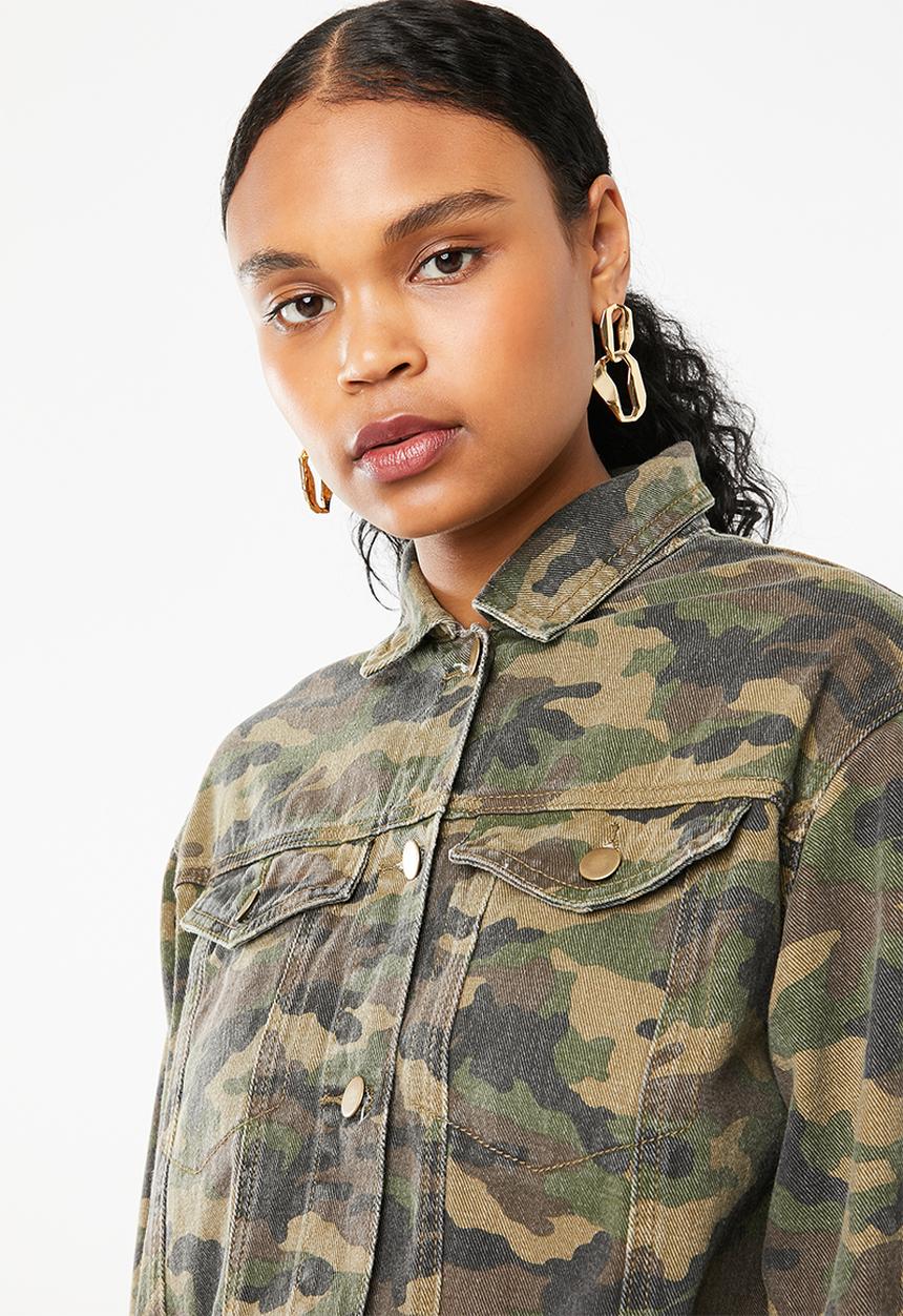 Superbalist - Camo denim jacket - khaki green