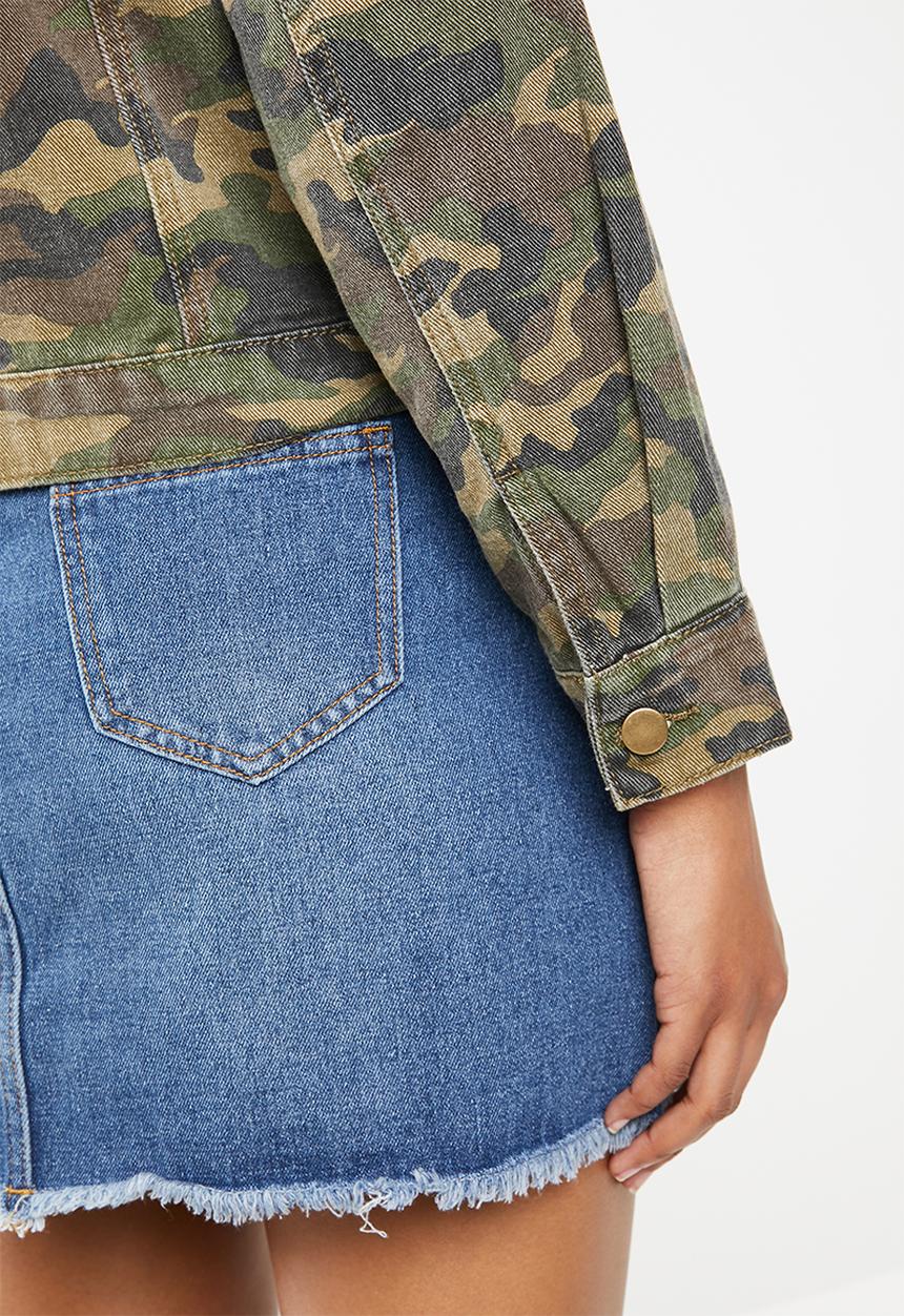 Superbalist - Camo denim jacket - khaki green