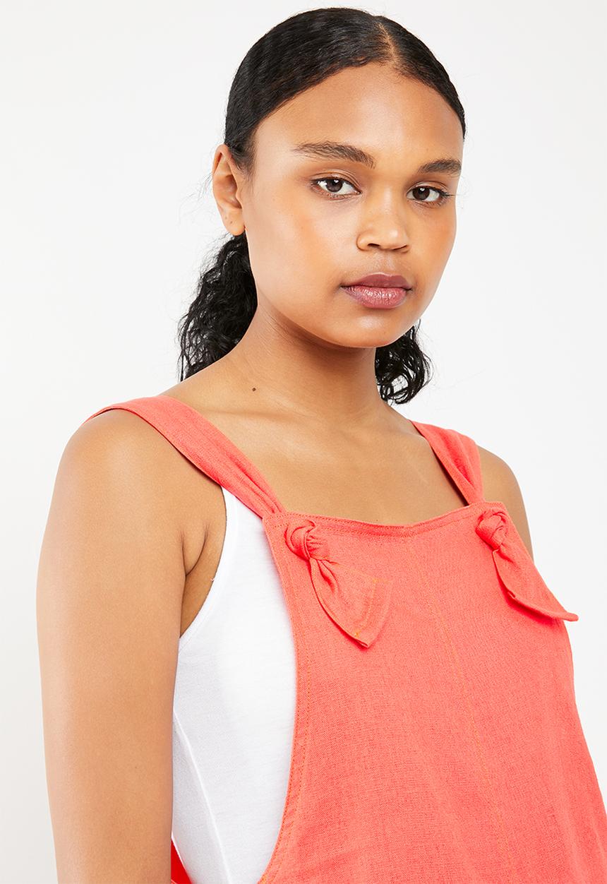 Superbalist - Linen romper - coral 