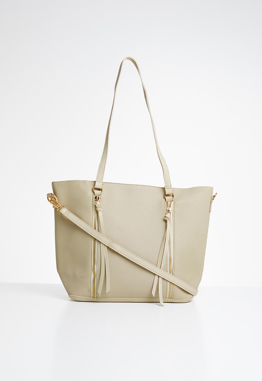 STYLE REPUBLIC - Zip detail tote bag - cream