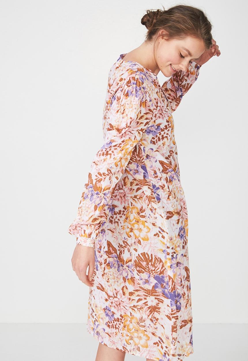 Cotton On - Woven textured robe - white