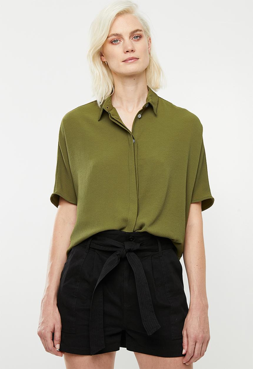 Superbalist - Georgette boxy shirt - olive