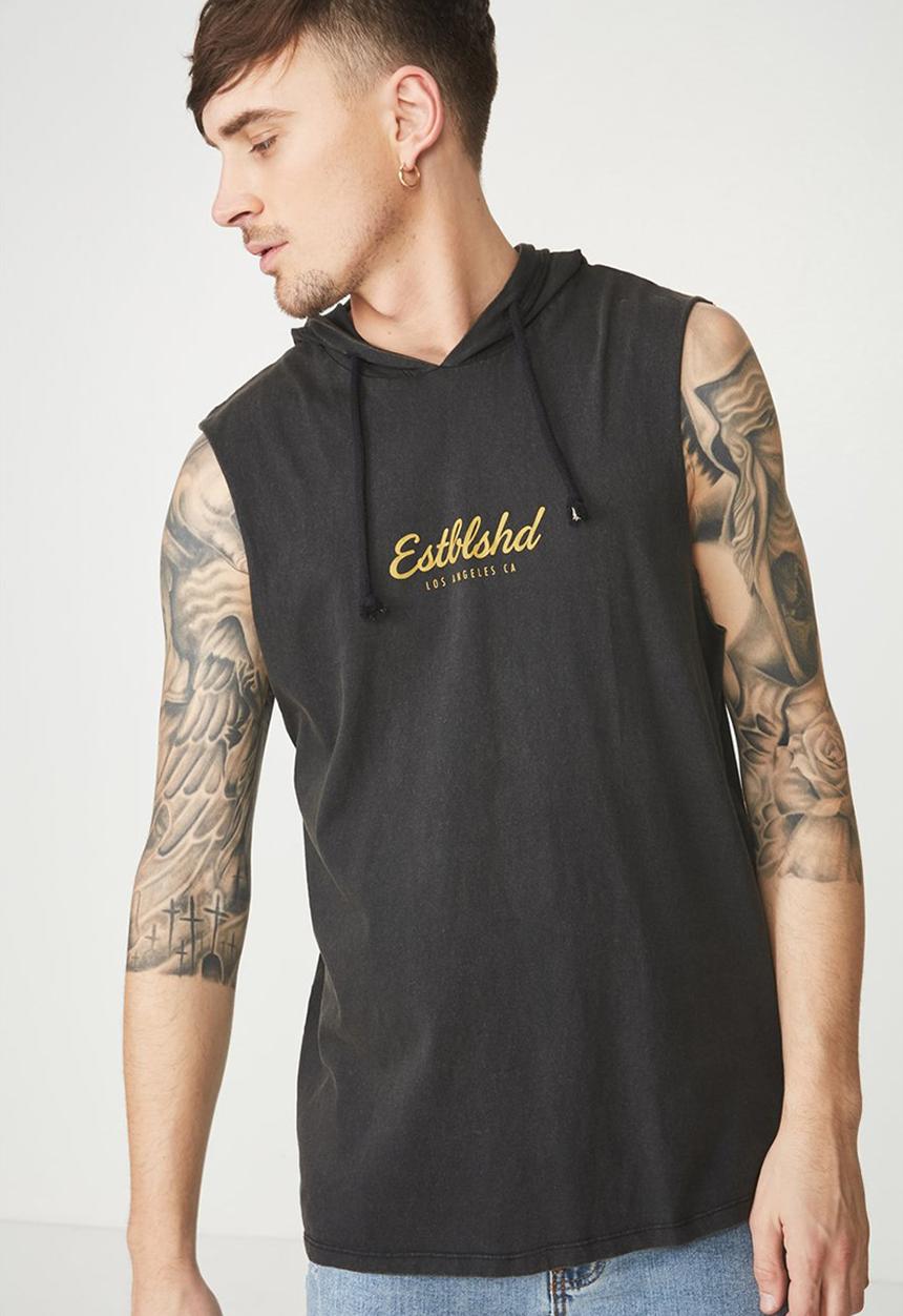 Cotton On - Hustle muscle tank - black