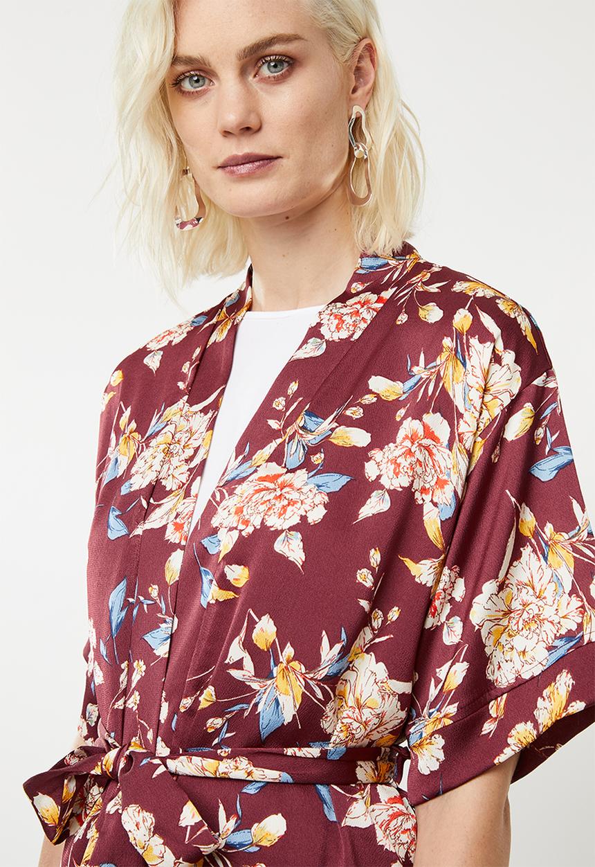 Superbalist - Soft kimono - maroon 