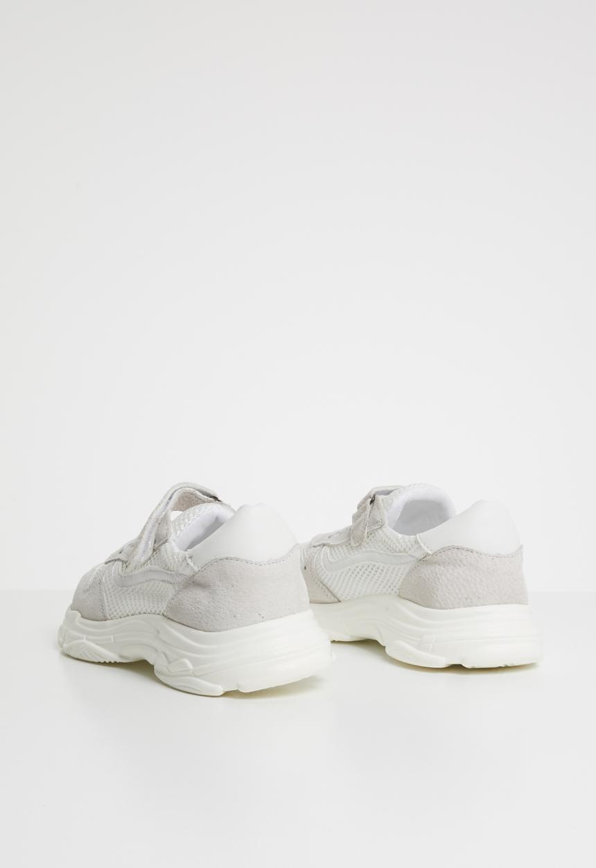 Pop Candy - Sueded knit sneaker - white