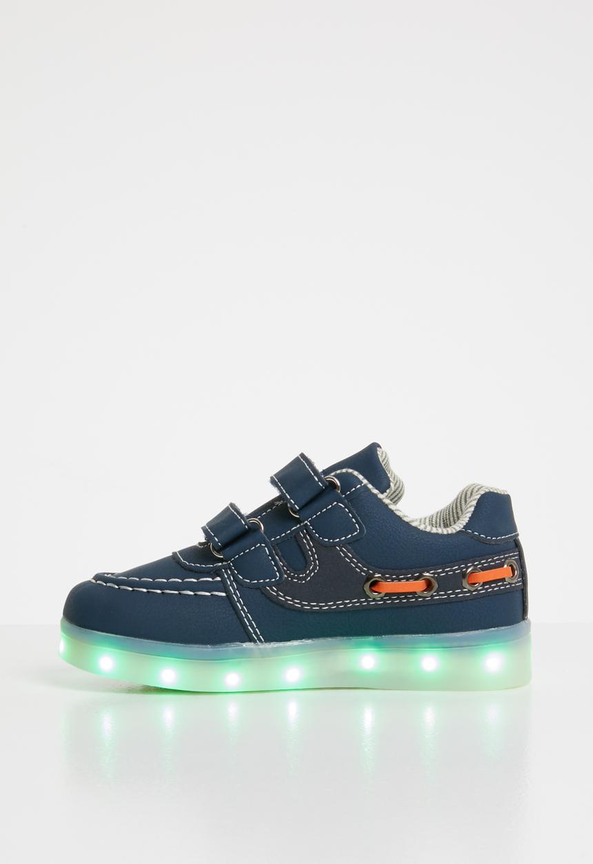 Pop Candy - Velcro strap light up sneaker - blue