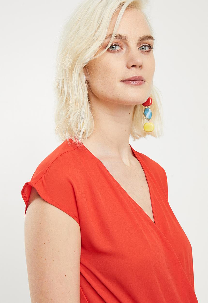 Superbalist - Soft wrap twofer bodysuit - orange 